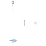 vidaXL Zemný kotviaci predmet 10 pcs Strieborná Ø10 x 60 cm – Obrázok 2
