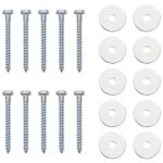 vidaXL Zemný kotviaci predmet 10 pcs Strieborná Ø10 x 60 cm – Obrázok 6
