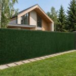 vidaXL Umelé oplotenie Tmavozelená 1 x 6 m PVC a oceľ