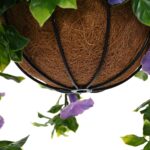 vidaXL Umelé kvety Fialová 66 x 75 x 70 cm PE a oceľ – Obrázok 5