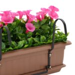 vidaXL Umelé kvety Fialovo červená 55 x 20 x 55 cm PE a oceľ – Obrázok 6