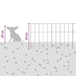 vidaXL Záhradný plotový panel 24 pcs Pozinkovaná oceľ Strieborná – Obrázok 9