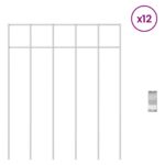 vidaXL Záhradný plotový panel 12 pcs Pozinkovaná oceľ Strieborná – Obrázok 3