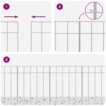vidaXL Záhradný plotový panel 12 pcs Pozinkovaná oceľ Strieborná – Obrázok 7
