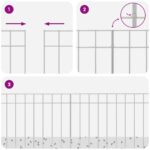 vidaXL Záhradný plotový panel 12 pcs Pozinkovaná oceľ Strieborná – Obrázok 7