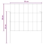 vidaXL Záhradný plot s kolíkmi 24 pcs 35 x 30 cm Mesh Pozinkovaná oceľ – Obrázok 8