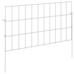 vidaXL Záhradný plot s kolíkmi 12 pcs 55 x 30 cm Mesh Pozinkovaná oceľ – Obrázok 2