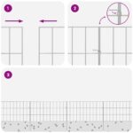 vidaXL Záhradný plot s kolíkmi 12 pcs 55 x 30 cm Mesh Pozinkovaná oceľ – Obrázok 7