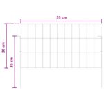 vidaXL Záhradný plot s kolíkmi 12 pcs 55 x 30 cm Mesh Pozinkovaná oceľ – Obrázok 8