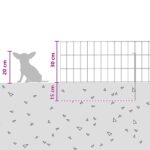 vidaXL Záhradný plot s kolíkmi 12 pcs 55 x 30 cm Mesh Pozinkovaná oceľ – Obrázok 9