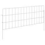 vidaXL Záhradný plot s kolíkmi 24 pcs 75 x 30 cm Mesh Pozinkovaná oceľ – Obrázok 2