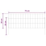 vidaXL Záhradný plot s kolíkmi 24 pcs 75 x 30 cm Mesh Pozinkovaná oceľ – Obrázok 8