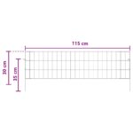 vidaXL Záhradný plot s kolíkmi 12 pcs 115 x 30 cm Mesh Strieborná – Obrázok 8
