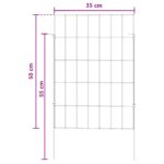 vidaXL Záhradný plot s kolíkmi 12 pcs 35 x 50 cm Mesh Pozinkovaná oceľ – Obrázok 8