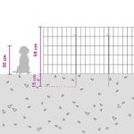 vidaXL Záhradný plot s kolíkmi 12 pcs 35 x 50 cm Mesh Pozinkovaná oceľ – Obrázok 9
