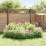vidaXL Záhradný plot s kolíkmi 24 pcs 35 x 50 cm Mesh Pozinkovaná oceľ – Obrázok 4