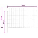vidaXL Záhradný plot s kolíkmi 24 pcs 75 x 50 cm Mesh Pozinkovaná oceľ – Obrázok 8