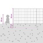 vidaXL Záhradný plot s kolíkmi 24 pcs 75 x 50 cm Mesh Pozinkovaná oceľ – Obrázok 9