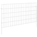 vidaXL Záhradný plot s kolíkmi 24 pcs 95 x 50 cm Mesh Pozinkovaná oceľ – Obrázok 2