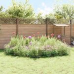 vidaXL Záhradný plot s kolíkmi 24 pcs 95 x 50 cm Mesh Pozinkovaná oceľ – Obrázok 4