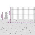vidaXL Záhradný plot s kolíkmi 24 pcs 95 x 50 cm Mesh Pozinkovaná oceľ – Obrázok 9