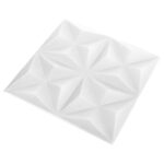 vidaXL Nástenné panely 24 pcs Origami Biele 50 x 50 cm XPS Pena – Obrázok 2
