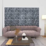 vidaXL Nástenné panely 48 pcs Diamond Šedý 50 x 50 cm XPS Pena