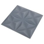 vidaXL Nástenné panely 24 pcs Origami Šedý 50 x 50 cm XPS Pena – Obrázok 2