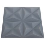 vidaXL Nástenné panely 24 pcs Origami Šedý 50 x 50 cm XPS Pena – Obrázok 4