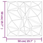 vidaXL Nástenné panely 24 pcs Betónovo sivá 50 x 50 cm XPS Pena – Obrázok 5
