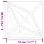 vidaXL Nástenné panely Hviezda 48 pcs Čierny Star 50 x 50 cm XPS Pena – Obrázok 5