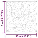 vidaXL Nástenné panely 24 pcs Biela 50 x 50 cm XPS Pena – Obrázok 4
