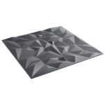 vidaXL Nástenné panely 48 pcs Amethyst Šedý 50 x 50 cm XPS Pena