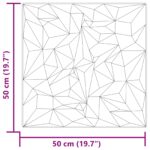vidaXL Nástenné panely 24 pcs Amethyst Beton 50 x 50 cm XPS Pena – Obrázok 4