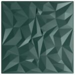 vidaXL Nástenné panely 48 pcs Amethyst Zelený 50 x 50 cm XPS Pena – Obrázok 3