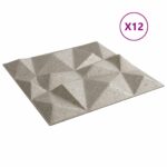 vidaXL Nástenné panely 12 pcs Diamond Beton 50 x 50 cm XPS Pena – Obrázok 2