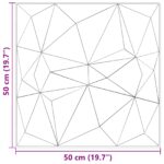 vidaXL Nástenné panely 12 pcs Diamond Beton 50 x 50 cm XPS Pena – Obrázok 4