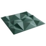 vidaXL Nástenné panely 12 pcs Diamond Zelený 50 x 50 cm XPS Pena