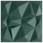 vidaXL Nástenné panely 12 pcs Diamond Zelený 50 x 50 cm XPS Pena – Obrázok 3