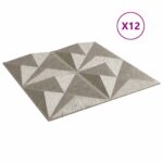 vidaXL Nástenné panely 12 pcs Origami Beton 50 x 50 cm XPS Pena – Obrázok 2