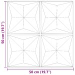 vidaXL Nástenné panely 24 pcs Origami Beton 50 x 50 cm XPS Pena – Obrázok 4