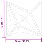 vidaXL Nástenné panely Hviezda 12 pcs Star Šedý 50 x 50 cm XPS Pena – Obrázok 5