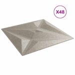 vidaXL Nástenné panely Hviezda 48 pcs Star Beton 50 x 50 cm XPS Pena – Obrázok 2
