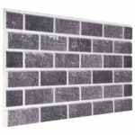 vidaXL Nástenné panely 10 pcs Čierna a Šedá 100 x 50 cm EPS pena