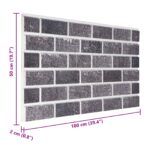 vidaXL Nástenné panely 10 pcs Čierna a Šedá 100 x 50 cm EPS pena – Obrázok 4