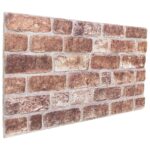 vidaXL Nástenné panely 10 pcs Hnedá 100 x 50 cm EPS pena