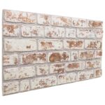 vidaXL Nástenné panely 10 pcs Červená a Biela 100 x 50 cm EPS pena