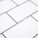 vidaXL Subway dlažba 50 pcs Biela šedá 30 x 30 cm Polyuretán a PET – Obrázok 8