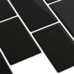 vidaXL Subway dlažba 10 pcs Čierna 30 x 30 cm Polyuretán a PET – Obrázok 4