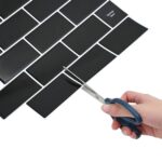 vidaXL Subway dlažba 50 pcs Čierna 30 x 30 cm Polyuretán a PET – Obrázok 5